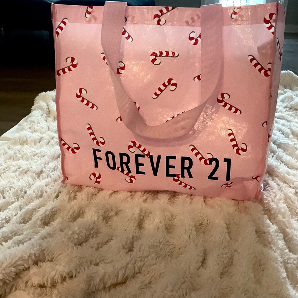 Forever 21 Candy Cane Pink Tote limited addition FOREVER 21
